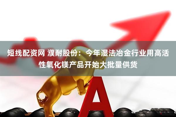 短线配资网 濮耐股份：今年湿法冶金行业用高活性氧化镁产品开始大批量供货