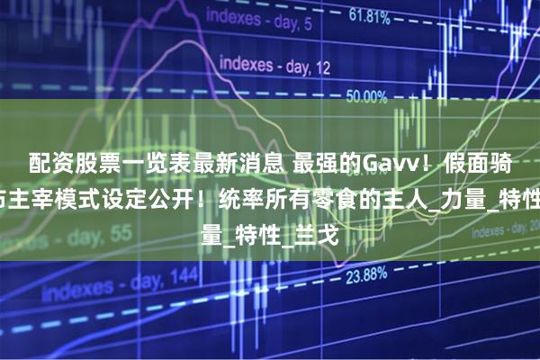 配资股票一览表最新消息 最强的Gavv！假面骑士加布主宰模式设定公开！统率所有零食的主人_力量_特性_兰戈