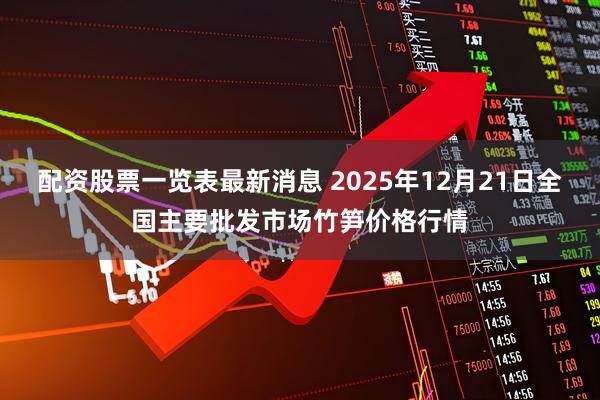 配资股票一览表最新消息 2025年12月21日全国主要批发市场竹笋价格行情